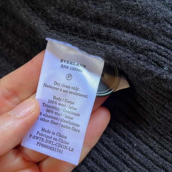 TRADED 🐃Everlane wool cardigan | black | xs - Picture 5 of 6